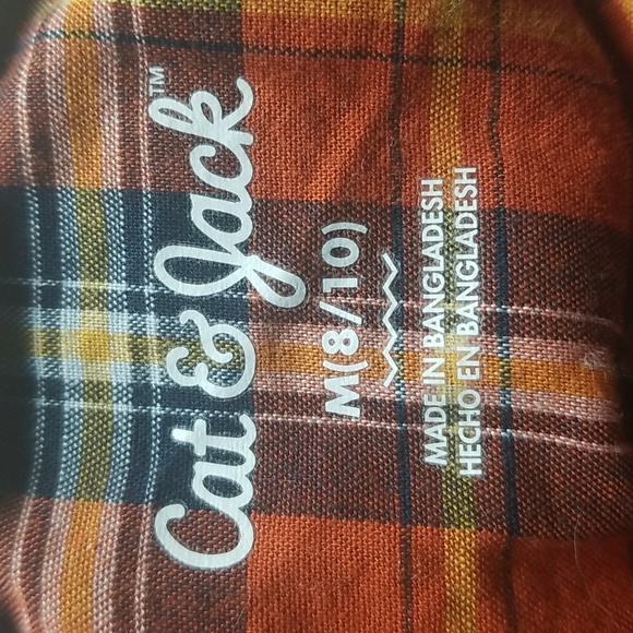 Cat & Jack Plaid Button Down Long Sleeve Shirt for Boys - Picture 4 of 5